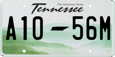 TN license plate A1056M