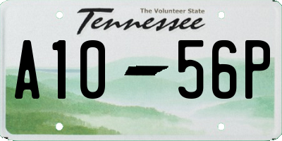 TN license plate A1056P
