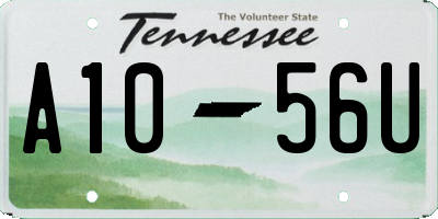 TN license plate A1056U