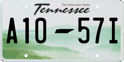 TN license plate A1057I