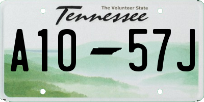 TN license plate A1057J