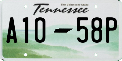 TN license plate A1058P