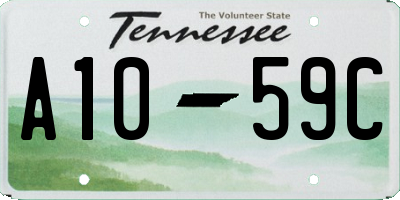 TN license plate A1059C