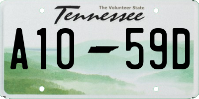 TN license plate A1059D