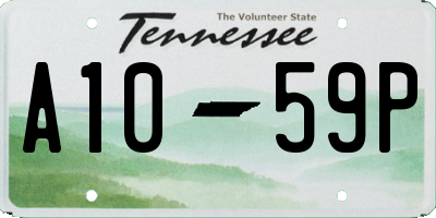 TN license plate A1059P