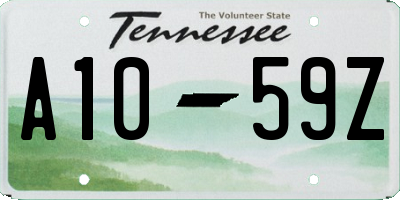 TN license plate A1059Z