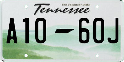 TN license plate A1060J