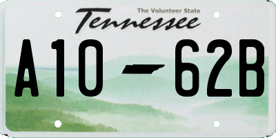 TN license plate A1062B