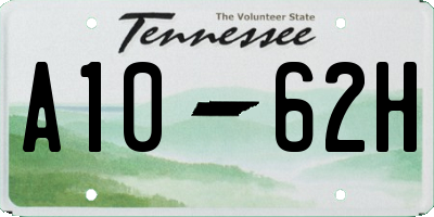 TN license plate A1062H