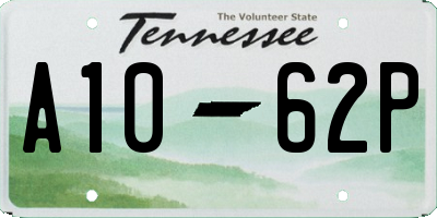 TN license plate A1062P