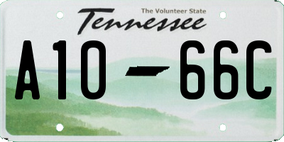 TN license plate A1066C