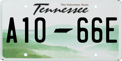 TN license plate A1066E