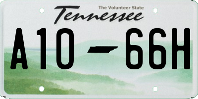TN license plate A1066H