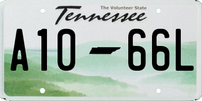 TN license plate A1066L