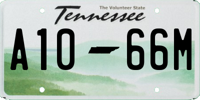 TN license plate A1066M