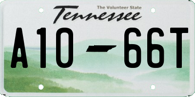 TN license plate A1066T