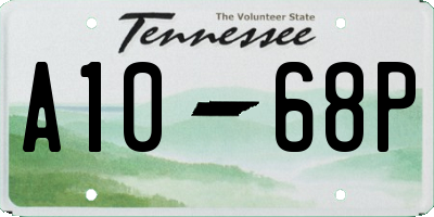 TN license plate A1068P