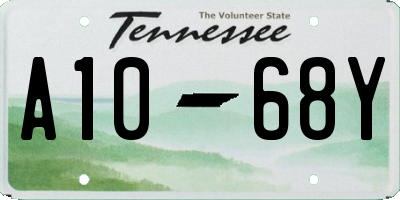 TN license plate A1068Y
