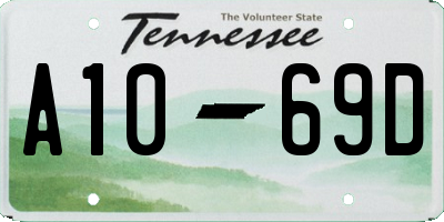 TN license plate A1069D