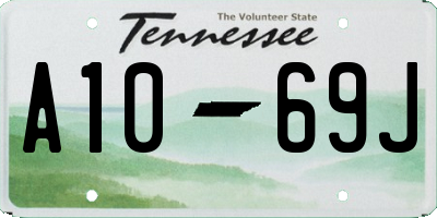 TN license plate A1069J