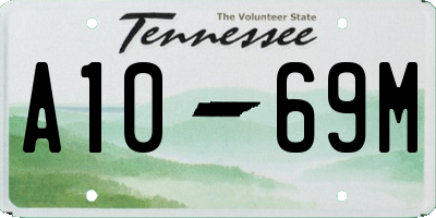 TN license plate A1069M