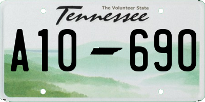 TN license plate A1069O
