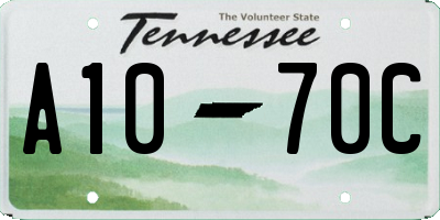 TN license plate A1070C