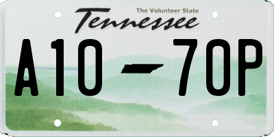 TN license plate A1070P