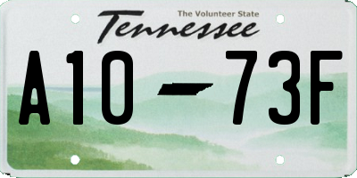 TN license plate A1073F