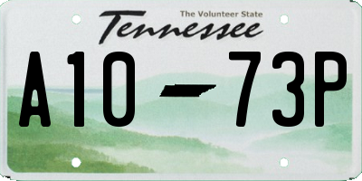 TN license plate A1073P
