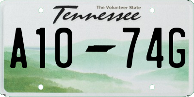 TN license plate A1074G
