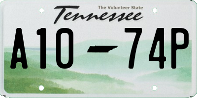 TN license plate A1074P