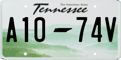 TN license plate A1074V