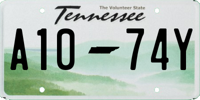 TN license plate A1074Y