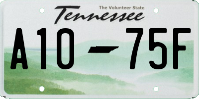 TN license plate A1075F