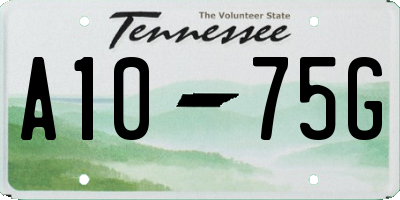 TN license plate A1075G