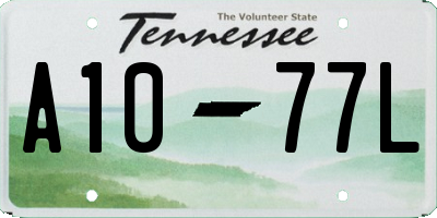 TN license plate A1077L