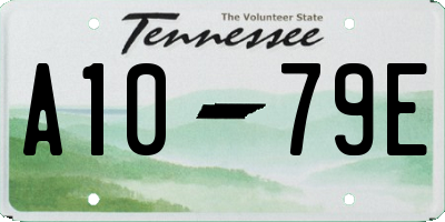 TN license plate A1079E