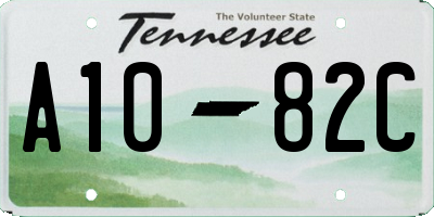 TN license plate A1082C