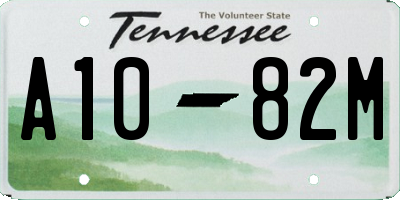 TN license plate A1082M