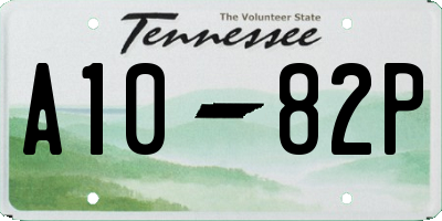 TN license plate A1082P