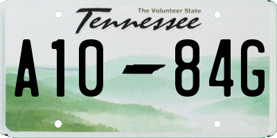 TN license plate A1084G