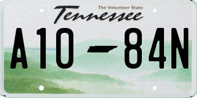 TN license plate A1084N