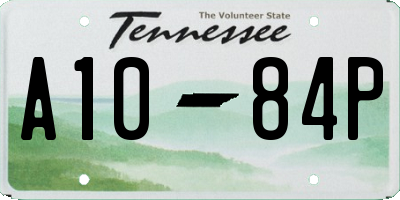 TN license plate A1084P