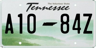 TN license plate A1084Z