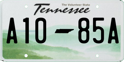 TN license plate A1085A