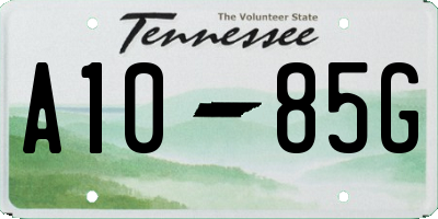 TN license plate A1085G