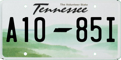 TN license plate A1085I