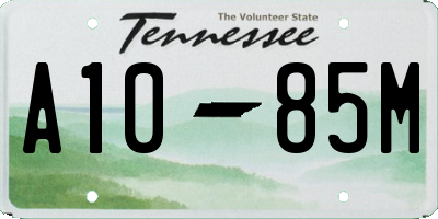 TN license plate A1085M