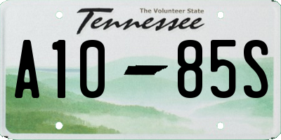 TN license plate A1085S